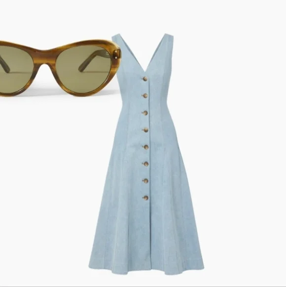 Big Sale! Veronica Beard Lou Pleated Midi Dress - Picture 5 of 12